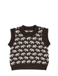 Smallstuff - Vest, Ao Elephants, Merino Wool, Brown - Pulloverid - 68/74