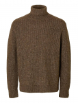 Selected - Slhland Ls Knit Relaxed Roll Neck - K&otilde;rge kaelusega - M