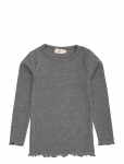 Copenhagen Colors - Modal Rib Ls Tee W. Heart Hole Pattern - Pikkade varrukatega T-s&auml;rgid - 104