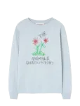 THE ANIMALS OBSERVATORY - Flowers Blue Dof Lonf Sleeve T-Shirt - Pikkade varrukatega T-s&auml;rgid - 10 Y