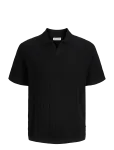 Jack & Jones - Jjebradley Knit Split Neck Ss Sn - L&uuml;hikeste varrukatega kootud polos&auml;rgid - XL