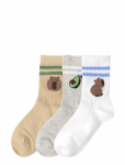 Lindex - 3-Pack Socks With Capybara Motif - Sokid - 28/30