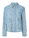 Pieces - Pcflora Ls Denim Emb Shirt Noos - Teksas&auml;rgid - S