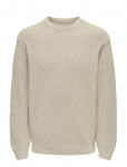 ONLY & SONS - Onsrosu Reg 7 Wash Crew Knit Ww - &Uuml;mara kaelusega - L
