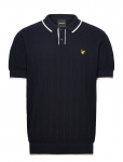 Lyle & Scott - Tipped Pique Knitted Polo - L&uuml;hikeste varrukatega kootud polos&auml;rgid - XXL