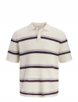 Jack & Jones - Jormaine Knit Stripe Polo Sn - L&uuml;hikeste varrukatega kootud polos&auml;rgid - XS