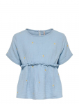 Kids Only - Kmgthyra Ss Emb Frill Top Wvn - Pluusid ja tuunikad - 92