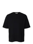 Selected - Slmrelaxsonny Waffle Ss O-Neck Tee - L&uuml;hikeste varrukatega - M