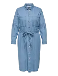 ONLY Carmakoma - Carmary Belt Long Dnm Dress - S&auml;rkkleidid - 46