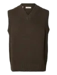Selected - Slmbraun Heavy Knit Vest - V-kaelusega - L