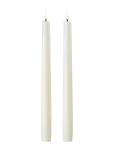 UYUNI Lighting - Led Taper Candle, Ivory, Smooth, 2-Pack, 2,3X25 Cm - LED-k&uuml;&uuml;nlad - H25CM