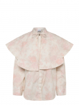 Ganni - Printed Stretch Cotton Circle Collar Shirt - Pikkade varrukatega - 40