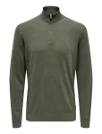 ONLY & SONS - Onsloui Reg 12 Mel Half Zip Knit Noos - Poolpika lukuga džemprid - M