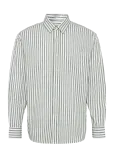 American Eagle - Oversized Csc Poplin Shirt - Mustriga s&auml;rgid - L