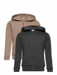 Minymo - Sweat Jacket W. Hood (2-Pack) - Kapuutsiga pusad - 152