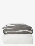 Lexington Home - Hotel Sateen White/Charcoal Contrast Duvet Cover - Tekikotid - 220X220CM x 220