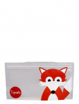 3 Sprouts - 3 Sprouts Snack Bag (2 Pack), Fox/Grey - Toidukarbid - 17.78X19.05X0.05CM