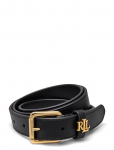 Lauren Ralph Lauren - Logo-Keeper Leather Skinny Belt - V&ouml;&ouml;d - L