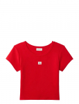 Calvin Klein Jeans - Ss Heritage Label Baby Tee - L&uuml;hikeste varrukatega - XS