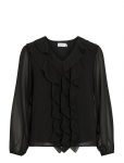 Vila - Viane L/S V-Neck Frill Top - Noos - Pikkade varrukatega - 44