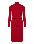 Lauren Ralph Lauren - Button-Trim Rib-Knit Mockneck Dress - P&otilde;lveni ja midi - M
