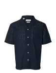 Selected - Slhrlxjax Broderie Ss Shirt - L&uuml;hikeste varrukatega s&auml;rgid - M