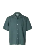 Selected - Slmrlxclay Linenblend Ss Shirt Res Noos - Vabaaja s&auml;rgid - L