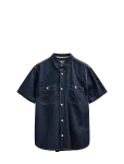 Anerkjendt - Aktheshirt Chambray Ss Shirt - L&uuml;hikeste varrukatega s&auml;rgid - L