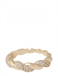 SN&Ouml; Of Sweden - Twist Ring G/Clear - M - S&otilde;rmused - M