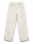 Vero Moda - Vmzelda Hr Barrel Fold Up Ecru Jeans - Laiad - 32 x 32