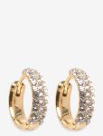 Pilgrim - Shea Crystal Hoop Earrings Gold-Plated - R&otilde;ngad - ONE SIZE