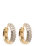 Pilgrim - Shea Crystal Hoop Earrings Gold-Plated - R&otilde;ngad - ONE SIZE