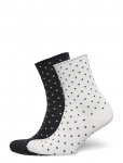 Gina Tricot - 2-Pack Dotted Socks - L&uuml;hikese s&auml;&auml;rega sokid - 39-41