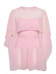 Gina Tricot - Chiffon Cape Top - Pikkade varrukatega - XS