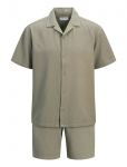 Jack & Jones - Jjglobal Waffle Resort Shirt Ss Set Mp - L&uuml;hikeste varrukatega s&auml;rgid - XXL