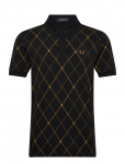 Fred Perry - Argyle Print Fp Shirt - L&uuml;hikeste varrukatega - XL