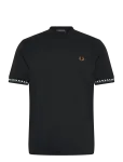 Fred Perry - Jacquard Cuff T-Shirt - L&uuml;hikeste varrukatega - M
