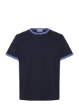 Weekday - Short-Sleeved Contrast Trim Cotton T-Shirt - L&uuml;hikeste varrukatega - XL