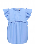 Kids Only - Kogclare Ss Ruffle Top Wvn - Pluusid ja tuunikad - 158