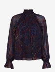 Lauren Ralph Lauren - Paisley Georgette Mockneck Blouse - Pikkade varrukatega - XL