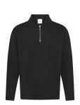 Calvin Klein - Ls Crinkle Crepe Spacer Qtr Zip - Poolpika lukuga džemprid - L