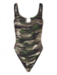 Diesel - Ribbed Swimsuit With Camo Prin - Ujumisriided - S