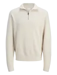 Jack & Jones - Jprblamilano Stitch Knit Half Zip Sn - Poolpika lukuga džemprid - M