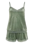 Hunkem&ouml;ller - Pj Cami Velours Scallop Lace - Pidžaamad (komplektid) - XS