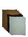 Pippi - Organic Muslin Cloth (8-Pack) - Musliinlapid - ONE SIZE
