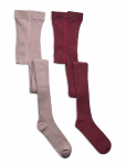 Minymo - Stocking - Solid Rib 2-Pack - Sukkp&uuml;ksid - 140-146