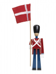 Kay Bojesen - Faneb&aelig;rer Small R&oslash;d/Bl&aring;/Hvid - Puidust kujud - ONE SIZE