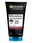 Garnier - Garnier Pureactive Bha Charcoal 3In1 Anti-Blackhead Cleanser For Impure Skin 150 Ml - N&auml;opesu- ja puhastusvahendid - 150 ml