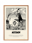 PSTR Studio - Moomin X Pstr Studio - Summer Flowers - Black & White - 70X100CM