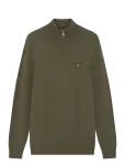 Lyle & Scott - Cotton Merino Quarter Zip Jumper - Poolpika lukuga džemprid - L